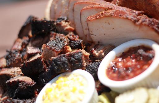 Turkey, Burnt Ends, Beans and Creamy Corn