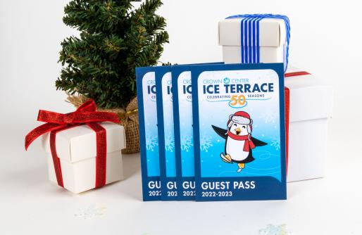 Set of 4 Ice Terrace Passes by Christmas Tree