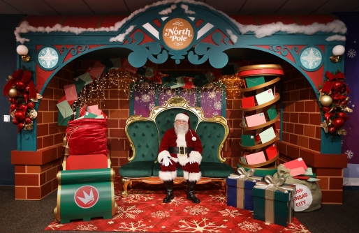 Santa with sleigh and presents 