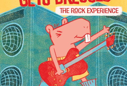 Show Poster Featuring Rat Playing Red Guitar
