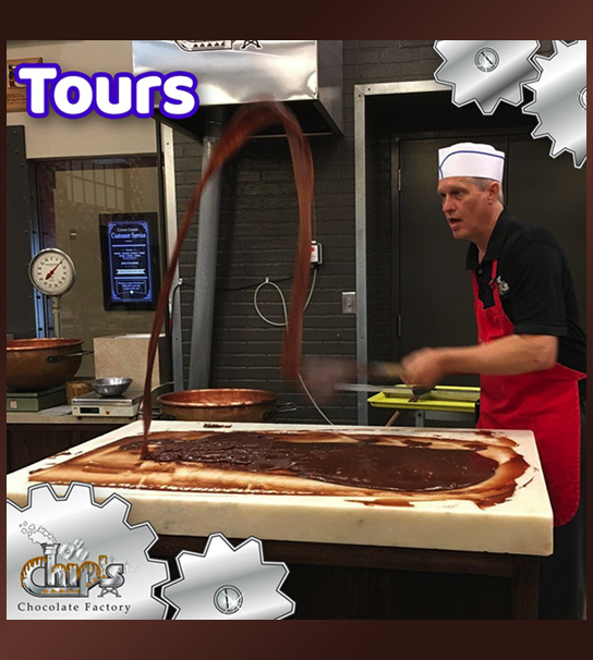 Chip's Chocolate Factory Tour Graphic