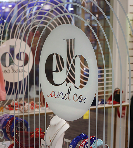 EB & Co. window sign