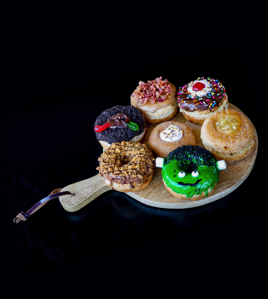 A variety of donuts.