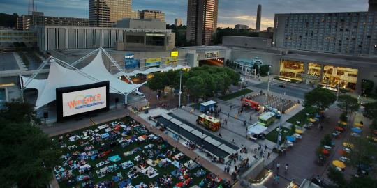 WeekEnder Movie with Audience and Food Trucks on Square